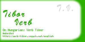 tibor verb business card